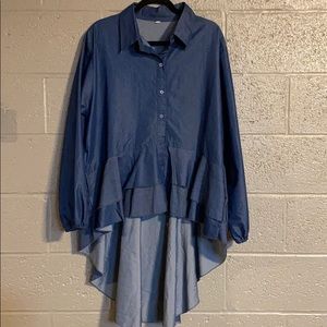 Blue Jean hi low blouse